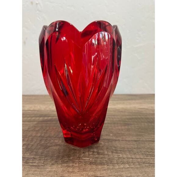 Marquis by Waterford- Red Crystal Vase, Made in Germany Vintage - Picture 1 of 8